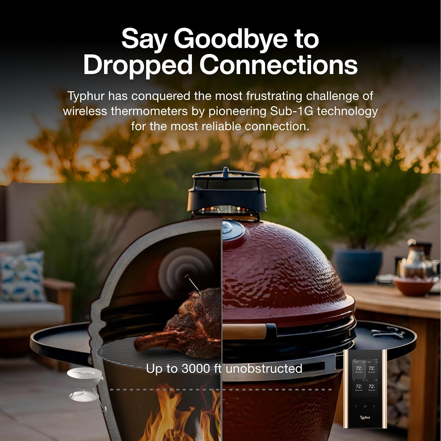 Sync Gold Wireless WiFi Meat Thermometer, 4 Slim Probes, 6 Sensors, 10x Stronger Signal, ±0.5℉ Accuracy, Smart Base Direct Setup, Reliable Reading Through Kamado Grill, BBQ, Oven, Smoker, Air Fryer Sync Gold Wireless WiFi Meat Thermometer, 4 Slim Probes, 6 Sensors, 10x Stronger Signal, ±0.5℉ Accuracy, Smart Base Direct Setup, Reliable Reading Through Kamado Grill, BBQ, Oven, Smoker, Air Fryer - Image 6