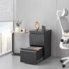 Approgreent 2 Drawer File Cabinets for Home Office, Vertical File Cabinet with Lock, Office Cabinet for A4/Letter/Legal Size, Under Desk Filing Cabinet, Assembly Required(Black)