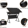 VECELO Drafting Table Art Desk Art Table Adjustable Drawing Table Tilted Tabletop with 2 Storage Drawers and Stool, Drawing Desk for Artist Painters Drawing, Crafting, Reading, Writing, Black VECELO Drafting Table Art Desk Art Table Adjustable Drawing Table Tilted Tabletop with 2 Storage Drawers and Stool, Drawing Desk for Artist Painters Drawing, Crafting, Reading, Writing, Black