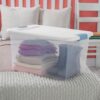Sterilite Latching Box with Lids for Home and Office, 64 Quart, 8-Pack | Heavy-Duty and Stackable Plastic Containers with Latches for Closet, Cabinet, Bedroom, Bathroom and Dorm Room Organization