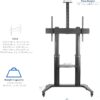 VIVO Premium Aluminum Mobile TV Cart for 32 to 120 inch Screens up to 308 lbs, LCD LED OLED 4K Smart Flat and Curved Panels, Heavy Duty Stand, Shelf, Wheels, Max VESA 1000x600, Black, STAND-TV120B VIVO Premium Aluminum Mobile TV Cart for 32 to 120 inch Screens up to 308 lbs, LCD LED OLED 4K Smart Flat and Curved Panels, Heavy Duty Stand, Shelf, Wheels, Max VESA 1000x600, Black, STAND-TV120B