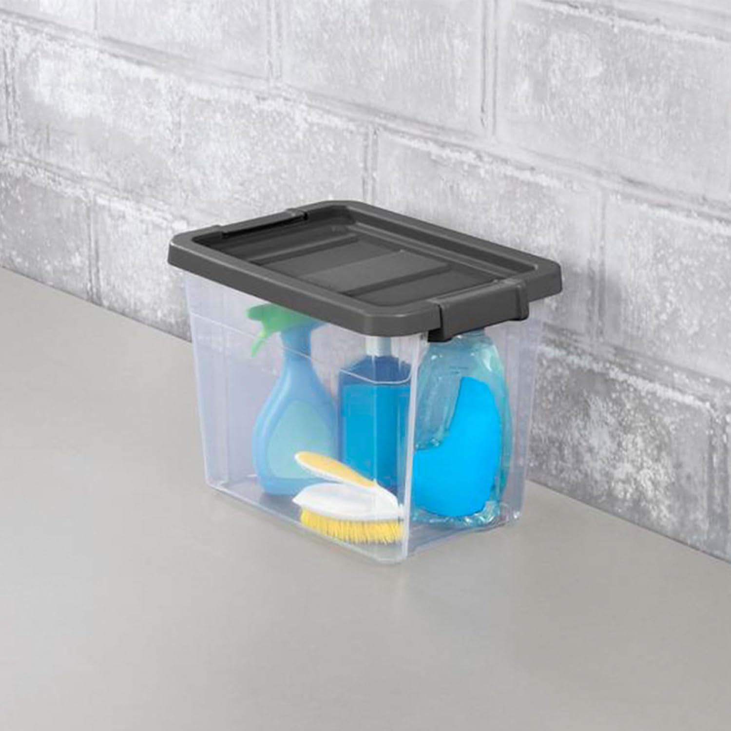 Sterilite Modular Stacker Box with Latching Lid, 30 Quart, 12-Pack | Clear Plastic Storage Bins - Stackable Organizing Container Boxes for Closet, Bathroom, and Office Sterilite Modular Stacker Box with Latching Lid, 30 Quart, 12-Pack | Clear Plastic Storage Bins - Stackable Organizing Container Boxes for Closet, Bathroom, and Office - Image 5
