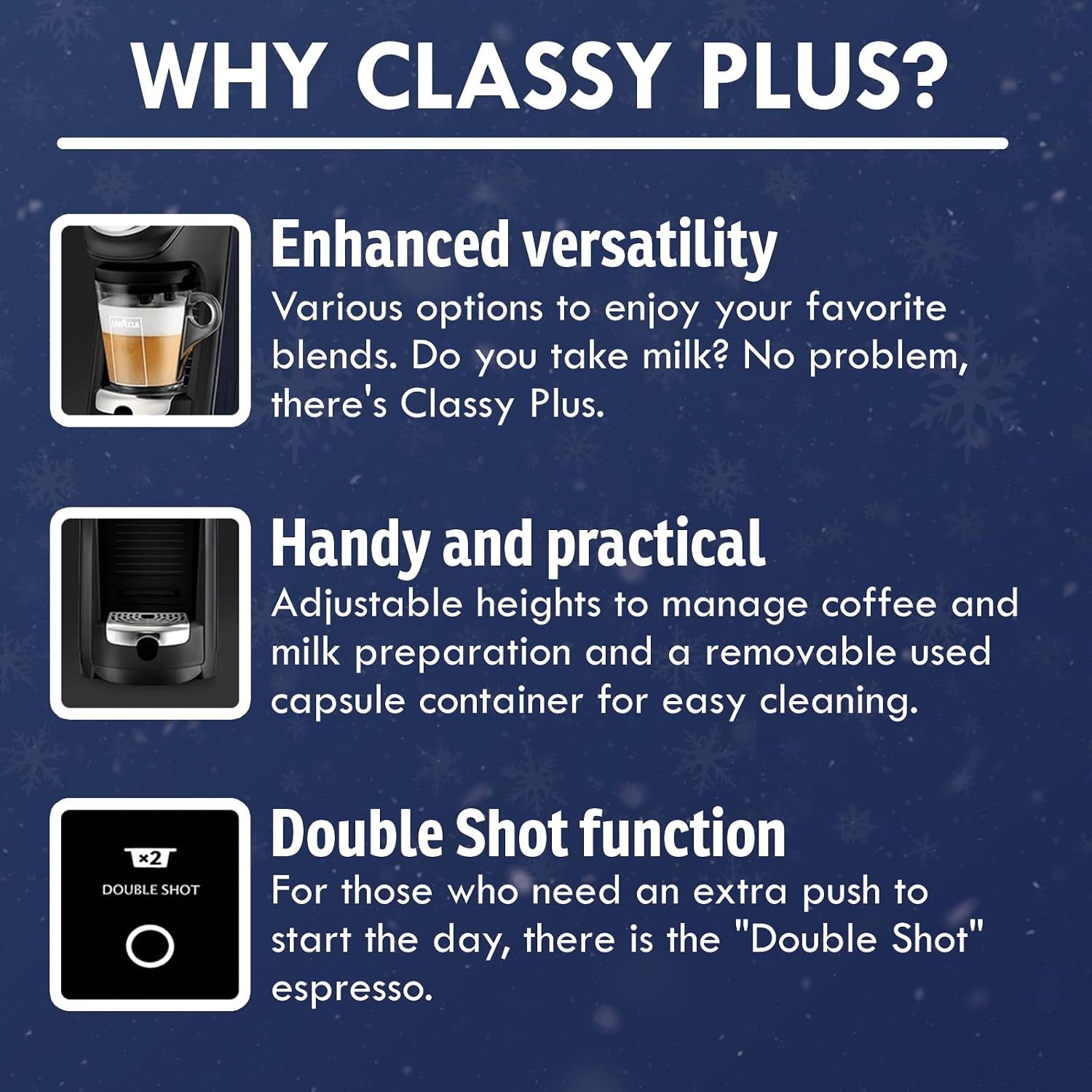 Lavazza Classy Plus Coffee Maker – 72 Count Intenso Espresso Capsules – Dual Brew Espresso & Lungo Machine Compatible Expert Capsules Lavazza Classy Plus Coffee Maker – 72 Count Intenso Espresso Capsules – Dual Brew Espresso & Lungo Machine Compatible Expert Capsules - Image 8
