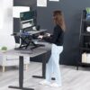 VIVO Black 48 in Standing Desk Converter, DESK-V048KB | Extra Large, Height Adjustable, Stand Up Desk Riser, Keyboard Tray, Dual Monitor & Laptop Workstation, Black Frame, K Series VIVO Black 48 in Standing Desk Converter, DESK-V048KB | Extra Large, Height Adjustable, Stand Up Desk Riser, Keyboard Tray, Dual Monitor & Laptop Workstation, Black Frame, K Series