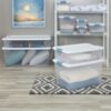 Sterilite 12 Pack Latching Box, Under Bed Storage Bins with Lids, Clear Plastic, 64 Quart - Heavy-Duty Organizing Containers for Closet, Bathroom, and Office Sterilite 12 Pack Latching Box, Under Bed Storage Bins with Lids, Clear Plastic, 64 Quart - Heavy-Duty Organizing Containers for Closet, Bathroom, and Office