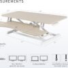 VIVO Light Wood 42 inch Standing Desk Converter, DESK-V042KF | Large, Height Adjustable, Stand Up Desk Riser, Wide Keyboard Tray, Dual Monitor and Laptop Workstation, White Frame, K Series VIVO Light Wood 42 inch Standing Desk Converter, DESK-V042KF | Large, Height Adjustable, Stand Up Desk Riser, Wide Keyboard Tray, Dual Monitor and Laptop Workstation, White Frame, K Series