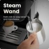 Chefman CraftBrew Digital Espresso Machine with 15 Bar Pump with Steam Rod for Latte and Cappuccino, Compact Espresso Machine with Removable Water Tank 1.5 L, Colour:
