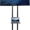 VIVO Tall TV Cart for 32 to 83 inch Screens up to 110 lbs, LCD LED OLED 4K Smart Flat and Curved Panels, Rolling Stand with Laptop DVD Shelf, Locking Wheels, Max VESA 600x400, Black, STAND-TV13E