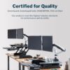Vari VariDesk Pro Plus 36 - Adjustable Desk Converter with 11 Height Settings - Laptop Sit Stand Desk Riser for Home Office, Table Tops, Workspace - Fully Assembled with Spring Loaded Lift - Black