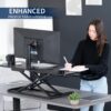 VIVO Black 48 in Standing Desk Converter, DESK-V048KB | Extra Large, Height Adjustable, Stand Up Desk Riser, Keyboard Tray, Dual Monitor & Laptop Workstation, Black Frame, K Series VIVO Black 48 in Standing Desk Converter, DESK-V048KB | Extra Large, Height Adjustable, Stand Up Desk Riser, Keyboard Tray, Dual Monitor & Laptop Workstation, Black Frame, K Series