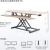 VIVO Reclaimed Wood 42 inch Desk Converter, DESK-V042KP | Large, Height Adjustable, Stand Up Desk Riser, Wide Keyboard Tray, Dual Monitor and Laptop Workstation, Black Frame, K Series