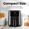 CHEFMAN 2 Qt Mini Air Fryer – Digital Space-Saving Compact Air Fryer with Nonstick and Dishwasher Safe Basket, Quick & Easy Meals in Minutes, Features Digital Timer and Shake Reminder – Black