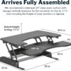 Vari VariDesk Pro Plus 36 - Adjustable Desk Converter with 11 Height Settings - Laptop Sit Stand Desk Riser for Home Office, Table Tops, Workspace - Fully Assembled with Spring Loaded Lift - Black