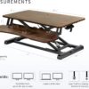 VIVO Rustic Vintage Brown 32 inch Standing Desk Converter, DESK-V000KN | Height Adjustable, Stand Up Desk Riser, Wide Keyboard Tray, Dual Monitor and Laptop Workstation, Black Frame, K Series