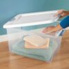 Sterilite 12 Pack Latching Box, Under Bed Storage Bins with Lids, Clear Plastic, 64 Quart - Heavy-Duty Organizing Containers for Closet, Bathroom, and Office Sterilite 12 Pack Latching Box, Under Bed Storage Bins with Lids, Clear Plastic, 64 Quart - Heavy-Duty Organizing Containers for Closet, Bathroom, and Office