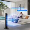 GoveeLife 42 in. Tower Fan, 150 Deg Oscillation, 5 Modes 12 Speeds, Black | Smart Floor Fans for Bedroom, up to 26ft/s, APP & Voice Control, 24H Timer, 27dB Bladeless Fan for Cooling Home Office