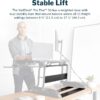 Vari VariDesk Pro Plus 36 - Adjustable Desk Converter with 11 Height Settings - Laptop Sit Stand Desk Riser for Home Office, Table Tops, Workspace - Fully Assembled with Spring Loaded Lift - Black