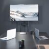 VIVO Mobile Premium TV Cart for 32 to 88 inch Screens up to 154 lbs, Samsung Digital Flipchart, Microsoft Surface Hub 2S, Portrait to Landscape, Shelf, Wheels, Max VESA 600x400, Black, STAND-TV02PB