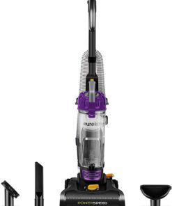 Eureka NEU182B PowerSpeed Bagless Upright Vacuum Cleaner, Purple | Upright Vacuum, 5-Height Brush Roll Adjust, 12.6" wide cleaning path, Pet Hair, Carpet & Hard Floor Cleaner,Purple