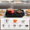 AMZCHEF Double Induction Cooktop, 1800W 2 Burner, ETL Certified | 18 Power Levels (100W-1800W), 20 Temp Levels (100°F-465°F), 10-Hour Timer, Safety Lock, independent Control, 110-120V