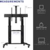 VIVO Aluminum Mobile TV Cart for 32 to 100 inch Screens up to 220 lbs, LCD LED OLED 4K Smart Flat and Curved Panels, Heavy Duty Stand, Shelf, Wheels, Max VESA 1000x600, Black, STAND-TV22B VIVO Aluminum Mobile TV Cart for 32 to 100 inch Screens up to 220 lbs, LCD LED OLED 4K Smart Flat and Curved Panels, Heavy Duty Stand, Shelf, Wheels, Max VESA 1000x600, Black, STAND-TV22B