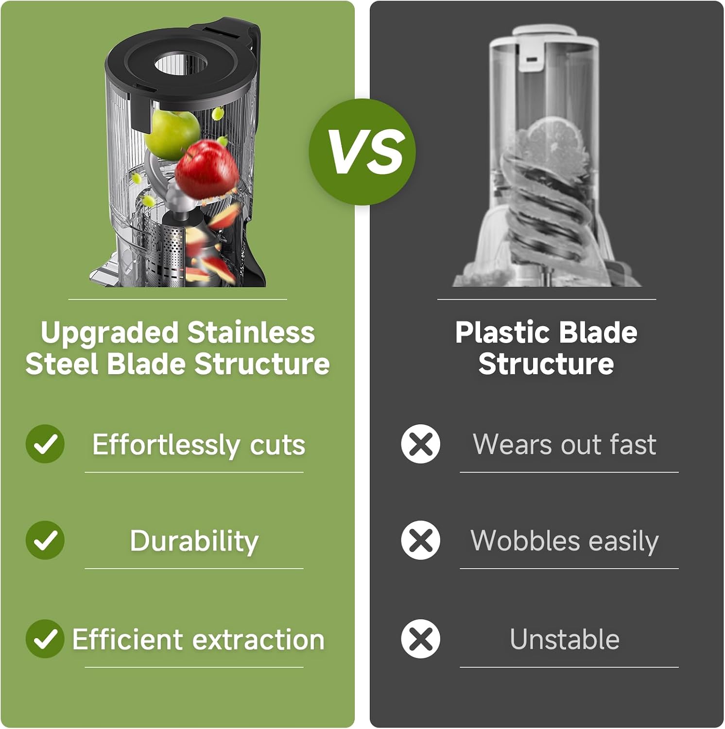 Cold Press Juicer Machine, 5.4" Wide Self-Feeding Chute | Masticating Juice Extractor for Whole Fruits & Vegetables,Large Auger & Triple Strainers, High Juice Yield, Easy to Clean Cold Press Juicer Machine, 5.4" Wide Self-Feeding Chute | Masticating Juice Extractor for Whole Fruits & Vegetables,Large Auger & Triple Strainers, High Juice Yield, Easy to Clean - Image 7