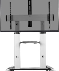 VIVO Ultra Heavy Duty Mobile 32 to 100 inch TV Stand for Flat Screens, Adjustable, Rolling TV Cart Mount with Wheels STAND-TV22S