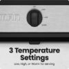 Chefman Triple Slow Cooker & Food Warmer, Three Crock Slowcooker with 2.5 Qt. Ceramic Crocks, 7.5-Quart Total Capacity, PFAS-Free, Three Temperature Settings, Dishwasher-Safe Parts – Stainless Steel