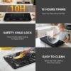 AMZCHEF Double Induction Cooktop, 1800W 2 Burner, ETL Certified | 18 Power Levels (100W-1800W), 20 Temp Levels (100°F-465°F), 10-Hour Timer, Safety Lock, independent Control, 110-120V