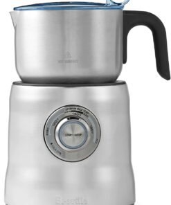 Breville BMF600XL Milk Café Frothe, Brushed Stainless Steel | Easily craft rich and creamy hot milk drinks at home, including lattes, cappuccinos, chai tea, and hot chocolate