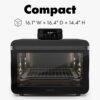 CHEF iQ MiniOven Smart Toaster Oven Air Fryer Combo, 11-in-1 Countertop Convection Oven, Bake, Broil, Air Fry, Broil, Dehydrate, 1750W, 25 Qt Capacity, Fast Cooking with Touchscreen Controls – Black