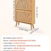 VEVOR Shoe Cabinet with 2 Flip Drawers, Shoe Storage Cabinet for Entryway, Free Standing Shoe Storage Organizer with Rattan Doors for Heels, Boots, Slippers in Hallway, Living Room VEVOR Shoe Cabinet with 2 Flip Drawers, Shoe Storage Cabinet for Entryway, Free Standing Shoe Storage Organizer with Rattan Doors for Heels, Boots, Slippers in Hallway, Living Room