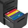 Laura Davidson Furniture Stockpile 3 Drawer File Cabinet with Lock - Under Office Desk Metal Filing Cabinet, Legal/Letter File Folders, Wheels and Stationary Feet, Pre-Assembled, Black Laura Davidson Furniture Stockpile 3 Drawer File Cabinet with Lock - Under Office Desk Metal Filing Cabinet, Legal/Letter File Folders, Wheels and Stationary Feet, Pre-Assembled, Black