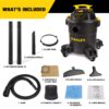 Stanley - SL18116P Wet/Dry Vacuum, 6 Gallon, 4 Horsepower Black