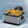 Chefman 4.5 Liter Deep Fryer w/Basket Strainer, XL Jumbo Size, Adjustable Temperature & Timer, Perfect for Fried Chicken, Shrimp, French Fries, Chips & More, Removable Oil-Container, Stainless Steel