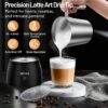 Secura Milk Frother, 17oz Stainless Steel Hot & Cold Foam Maker, Classic | 304 Stainless Steel Jug, Teflon-Free & BPA-Free Design, Dishwasher-Safe, 4-in-1 Foam Maker, Create Latte, Hot Chocolate
