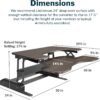Vari Pro Plus 36 Standing Desk Converter – Spring-Loader Lift – Espresso