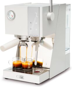 Gevi 20 Bar Espresso Machine with Professional 58mm Portafilter,White | LED Display,OPV Pressure Control,Milk Frother,2.3L Tank,Stainless Steel