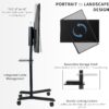 VIVO Mobile Premium TV Cart for 32 to 88 inch Screens up to 154 lbs, Samsung Digital Flipchart, Microsoft Surface Hub 2S, Portrait to Landscape, Shelf, Wheels, Max VESA 600x400, Black, STAND-TV02PB