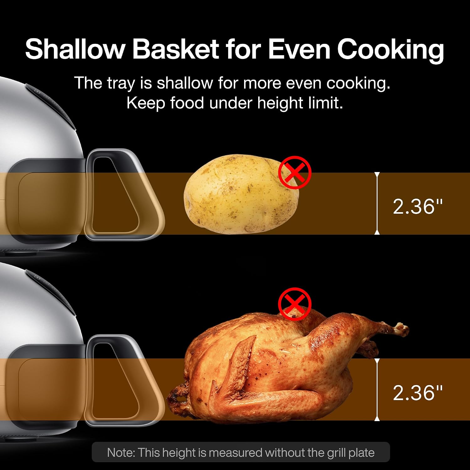 Typhur Dome 2 Large AI Smart Air Fryer, 15-in-1 Dual Heating, Self-Cleaning | Top & Bottom Heating | PFAS-Free Ceramic Basket | Fits 12" Pizza or Steaks | Whisper-Quiet | Dishwasher Safe | Silver | 120V Typhur Dome 2 Large AI Smart Air Fryer, 15-in-1 Dual Heating, Self-Cleaning | Top & Bottom Heating | PFAS-Free Ceramic Basket | Fits 12" Pizza or Steaks | Whisper-Quiet | Dishwasher Safe | Silver | 120V - Image 5