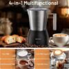 Secura Milk Frother, 17oz Stainless Steel Hot & Cold Foam Maker, Classic | 304 Stainless Steel Jug, Teflon-Free & BPA-Free Design, Dishwasher-Safe, 4-in-1 Foam Maker, Create Latte, Hot Chocolate