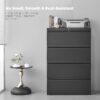 Approgreent Lateral 4 Drawer File Cabient with Lock, Metal Filing Cabinets for Home Office, Heavty Duty Office Storage Cabinet for A4/Letter/Legal (Matte Black)