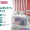 Sterilite 12 Pack Latching Box, Under Bed Storage Bins with Lids, Clear Plastic, 64 Quart - Heavy-Duty Organizing Containers for Closet, Bathroom, and Office Sterilite 12 Pack Latching Box, Under Bed Storage Bins with Lids, Clear Plastic, 64 Quart - Heavy-Duty Organizing Containers for Closet, Bathroom, and Office