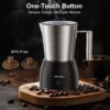 Secura Milk Frother, 17oz Stainless Steel Hot & Cold Foam Maker, Classic | 304 Stainless Steel Jug, Teflon-Free & BPA-Free Design, Dishwasher-Safe, 4-in-1 Foam Maker, Create Latte, Hot Chocolate