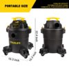 Stanley - SL18116P Wet/Dry Vacuum, 6 Gallon, 4 Horsepower Black