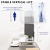 VIVO White 32 in Standing Desk Converter, DESK-V000KW | Height Adjustable, Stand Up Desk Riser, Wide Keyboard Tray, Dual Monitor and Laptop Workstation, K Series
