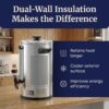 Elite Gourmet 100-Cup Commercial Coffee Urn & Hot Water Boiler, Dual-Wall | Dripless Faucet, Stainless Steel, CCM810