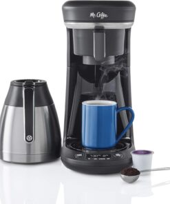 Mr. Coffee Coffee Maker, Programmable Coffee Machine for Single Serve or Carafe Coffee, 10 Cups, Black