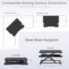 VIVO Reclaimed Wood 32 inch Desk Converter, DESK-V000KP | Height Adjustable, Stand Up Desk Riser, Wide Keyboard Tray, Dual Monitor and Laptop Workstation, Black Frame, K Series