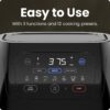 CHEFMAN Multifunctional Digital Air Fryer+ Rotisserie, Dehydrator, Convection Oven, 17 Touch Screen Presets Fry, Roast, Dehydrate, Bake, XL 10L Family Size, Auto Shutoff, Large Easy-View Window, Black